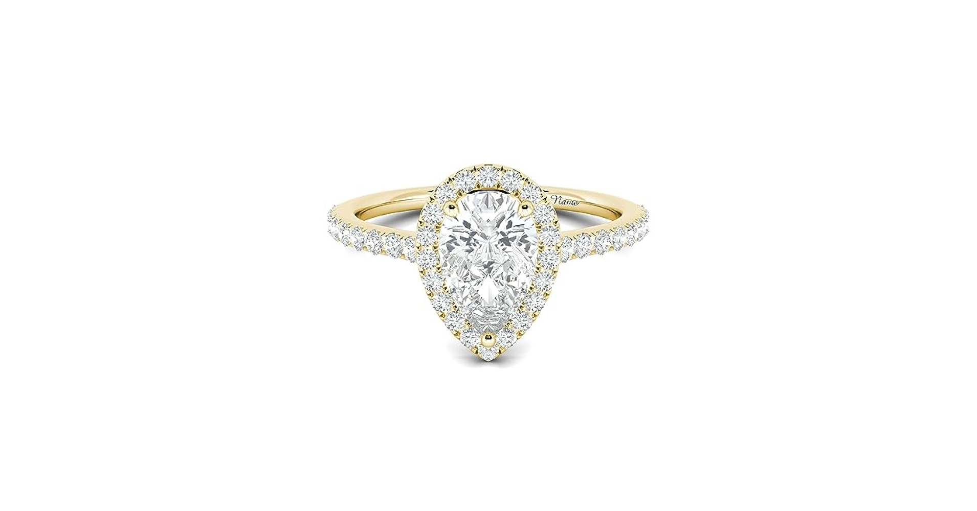 MOISSANITE ゴールドリング 18K RGP印刻 MUUYON 1.35ct(ctw) Moissanite Engagement Ring for Women, 10K