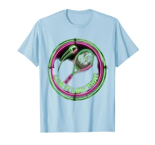 Lob It Like That Tennis Graphic Design T-Shirt, Men, Baby Blue, Large