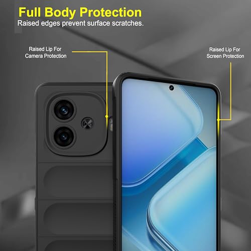 Image of amazon basics Back Case Cover for iQOO Neo 10R | Compatible for iQOO Neo 10R Back Cover | Liquid Silicon Magic Case with Camera Protection | Black