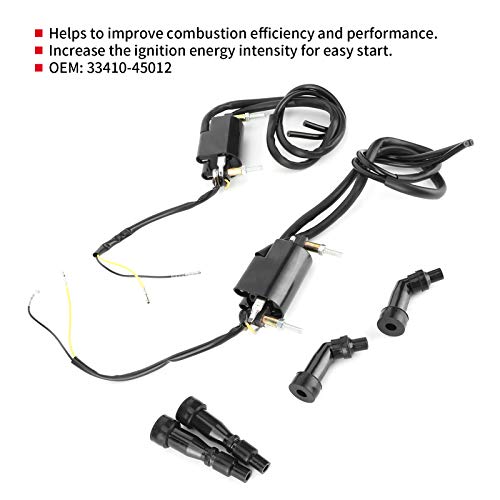 33410-45012, 2 peças de substituição de bobina de ignição segura, reparo de motocicleta de alta qual
