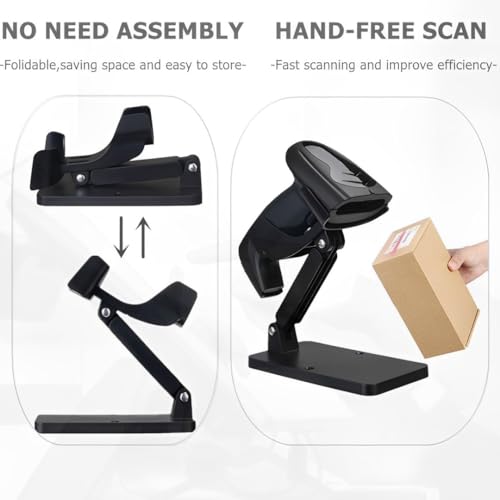 YurMemo Universal Scanner Holder,Adjustable Barcode Scanner Stand,No Assembly Barcode Reader Bracket Compatible with 1900 1950 DS3678 DS2278 LS2208 Most Barcode Scanner - Thumbnail 3