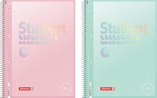 BRUNNEN Collegeblock Premium Student Pastell | A4 Lineatur 28 80 Blatt 1 Stück