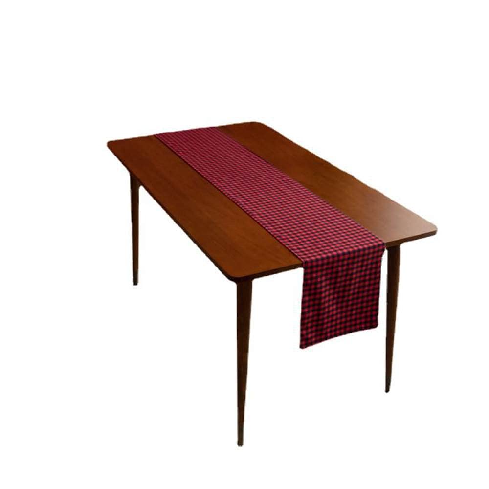 Tapetes para Mesa,Camino De Mesa De Arpillera Caminos De Mesa Navideños Mesa Clásica A Cuadros Rojo Y Negro para Sala De Estar Mesa De Comedor Navideña Fiesta Decoración Navideña, 30X240Cm