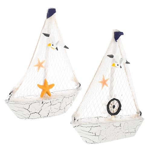 Generic 地中海の帆船模型 木製装飾品 ? 手作業組立 セーリングデザイン 卓上インテリア 自宅オフィス飾り