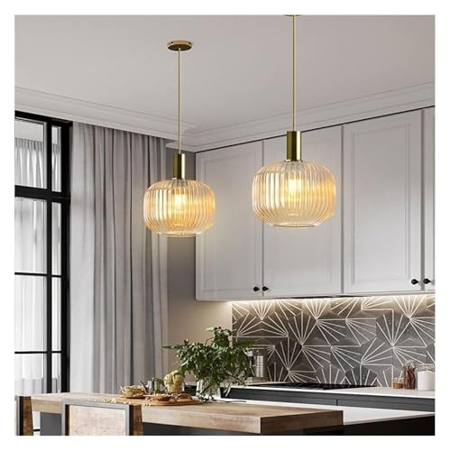 Lustre suspendu au plafond en verre luminaire de salle à manger et lampe salon