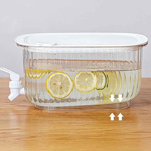 Dispensador De Agua Nevera - Garrafa Con Grifo - Dispensador De Bidon Agua Fria - Dispensador De Bebidas - Jarra Para Nevera - Enfriador De Bebidas - Dispensador De Leche