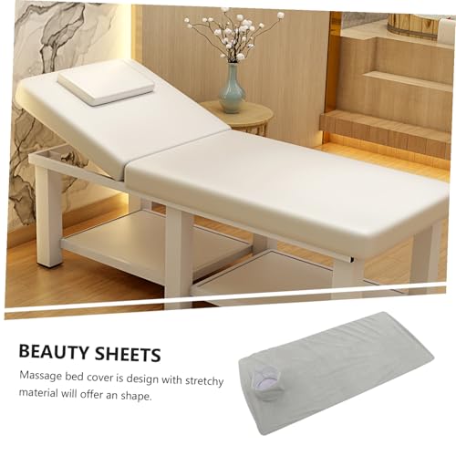 Table de massage drap gris de qualité supérieure avec trou visage - 3