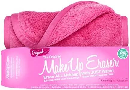 Makeup Eraser The Original Erase All Makeup With Just Water, Including Waterproof Mascara, Eyeliner, Foundation, Lipstick and More, Original Pink