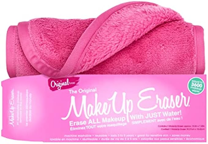 The Original MakeUp Eraser, Erase All Makeup With Just Water, Including Waterproof Mascara, Eyeliner, Foundation, Lipstick, and More