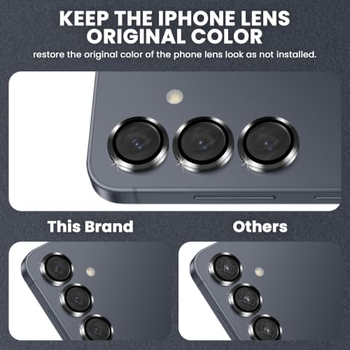 Image of ArmourPro Camera Lens Protector for Samsung Galaxy S25 with Auto Alignment Installation Frame, AR+AF Coated Tempered Glass Camera Rings, Anti-Scratch, Case Friendly | Black
