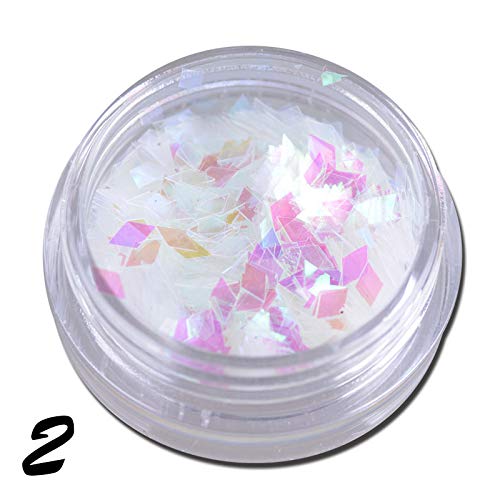 1Pcs Nail Art Acrylic 3D Rhombus Glitter Shape Sequins