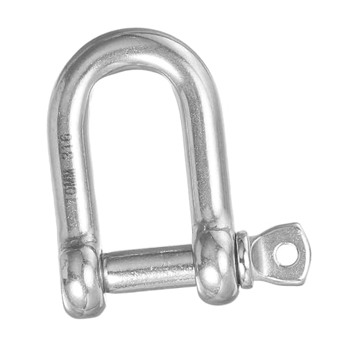 PATIKIL Screw Pin Shackle M10 3/8 1411lbs, 316 Stainless Steel D Ring Shackle for Chains Wire Rope Outdoor, Silver