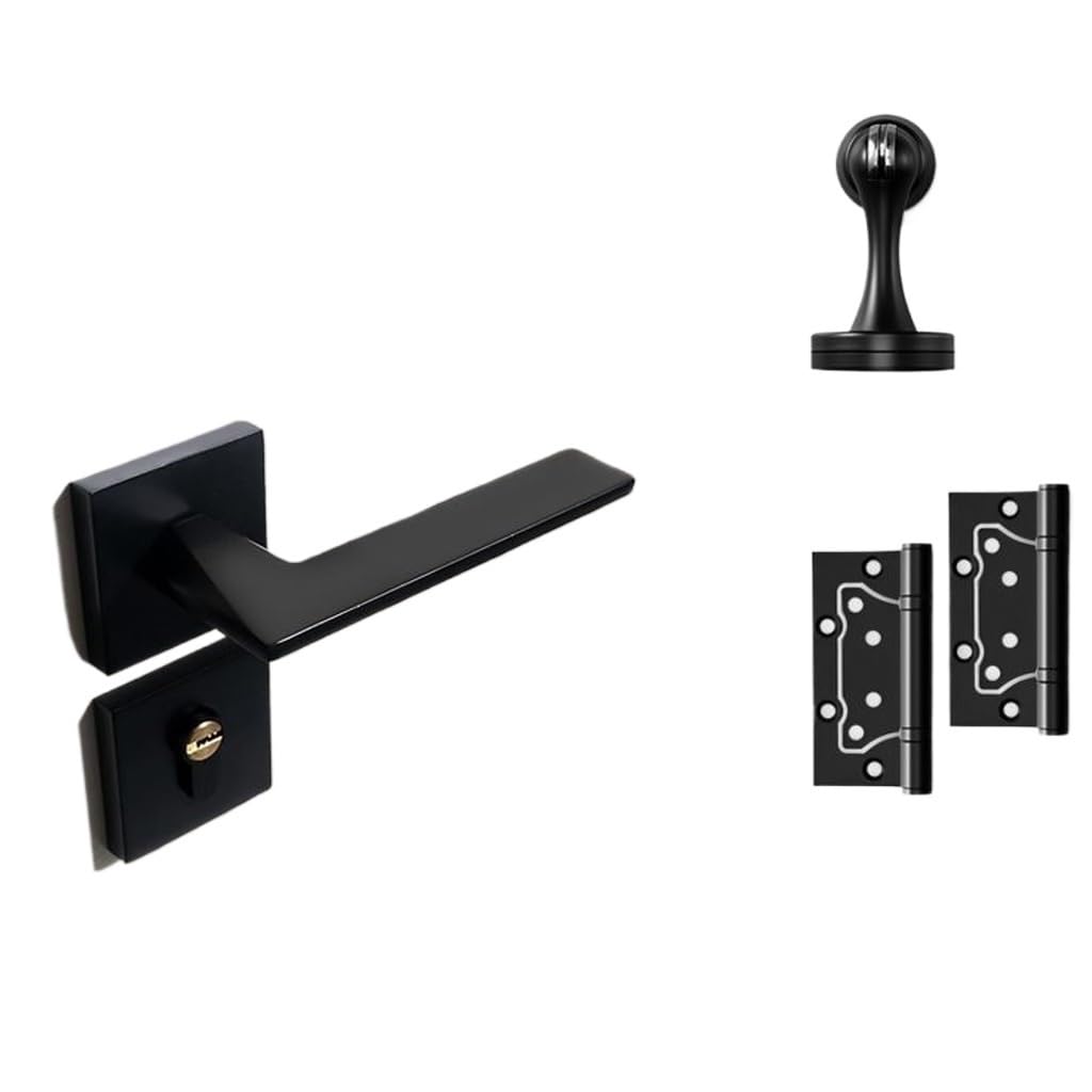 MOBYGKFY Indoor Magnetic Silent Bedroom Handle Room Door Lock