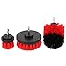 Miskall Drill Brush Power Scouring Pads, Drill Brush Attachment Power Scrubber Kit All Purpose Industrial Cleaning Tool Red