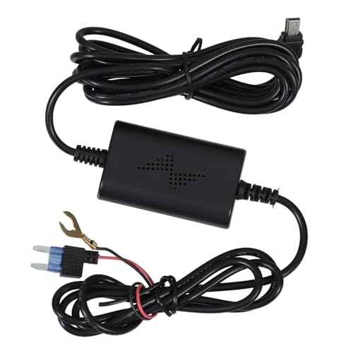 iplusmile Cable de Alimentación para Cámara de Coche Metros Mini con Conector Derecho Resistente y Seguro para Grabadora de Datos y Dvr de Automóvil