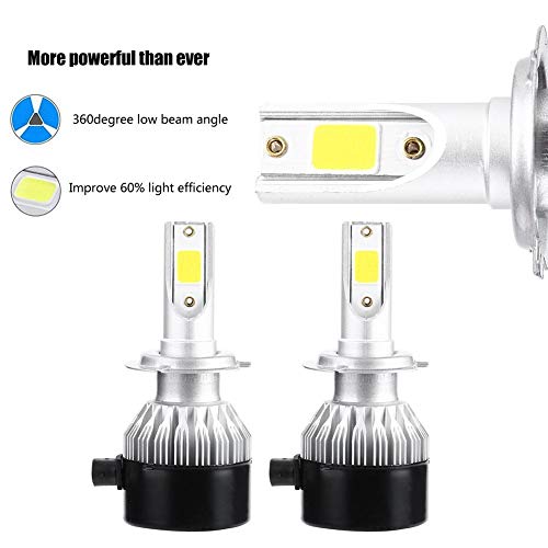 KIMISS Lampadine 2pcs H7 LED, mini lampadine per