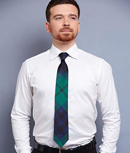 Cravate Marshall Modern Tartan en laine légère fabriquée en Écosse pour homme élégant