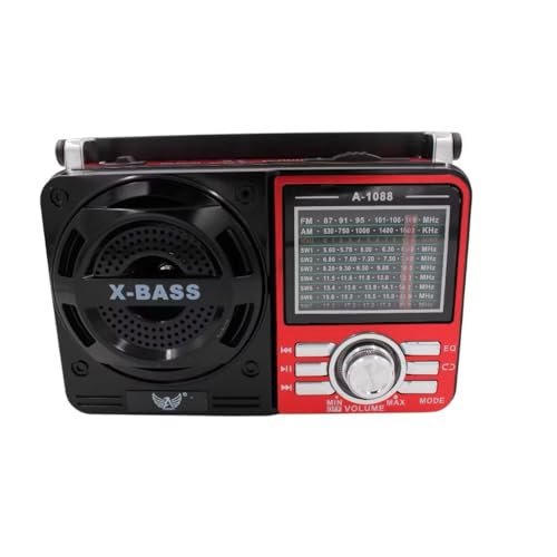 Rádio Portátil Fm/Am Bluetooth Usb Bivolt E Pilha - Caixa De Som 110V/220v Vintage Antigo Retro Reca