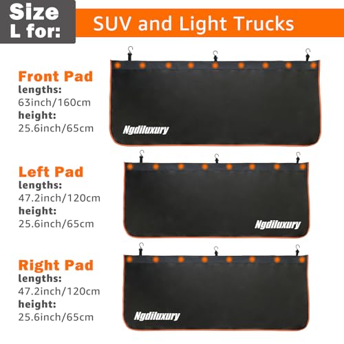 Image of Fender Covers for Mechanics,3Pcs Microfiber Leather Car Fender with 25 Stronger Magnets & Hooks Automotive Fender Protector Mats Pads for Sedans Trucks SUVs Station Wagon - Size L