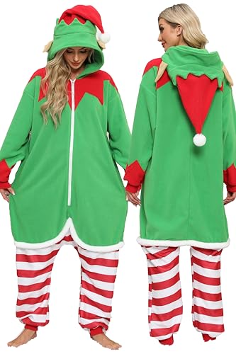 CWDGAGANB Elves Costume for Women Christmas Elves Outfit Halloween Christmas Cosplay Costumes for Adults S