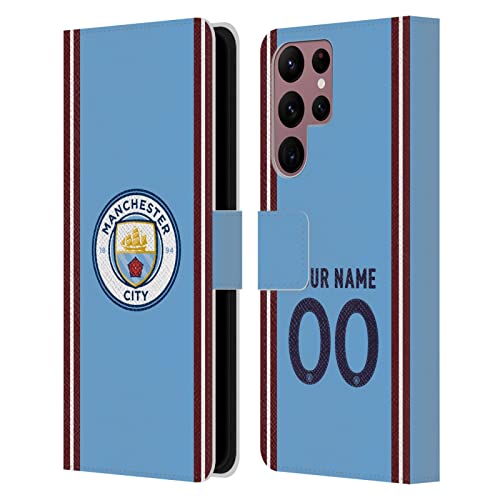 Coque Samsung S22 Ultra 5G Man City personnalisée étui portefeuille cuir