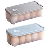 🥚Bandeja De Huevos Para Nevera: La rejilla para huevos es conveniente con una tapa y un asa resistentes, un diseño antideslizante en la parte inferior y broches gruesos para asegurar un fácil movimiento y proteger los huevos de daños o suciedad.