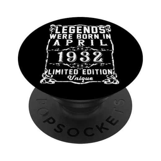 Cumpleaños Abril 1932 Edición Limitada Regalo April PopSockets PopGrip Intercambiable