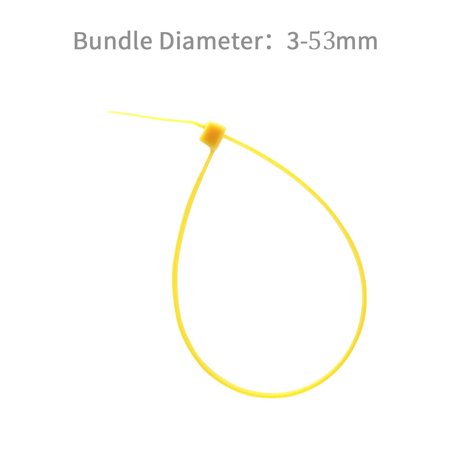 XINGO Yellow Cable Ties Pack of 1000, 200mm x 4.8mm, Premium Nylon Durable Zip Ties - Image 3