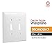 Power Gear Double Wall Plate Cover, 2 Gnag, Screws Included, UL Listed, 0.31