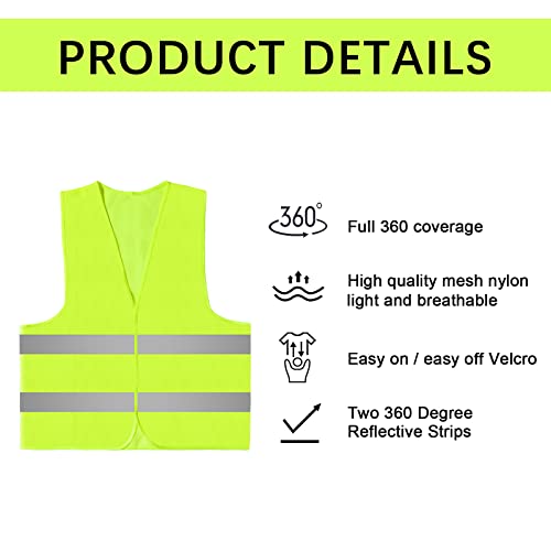 Xinmeifa 10 Pack Safety Vest，Reflective Vest With High Reflective Strips, Reflective Vest For Men Women #TOP1
