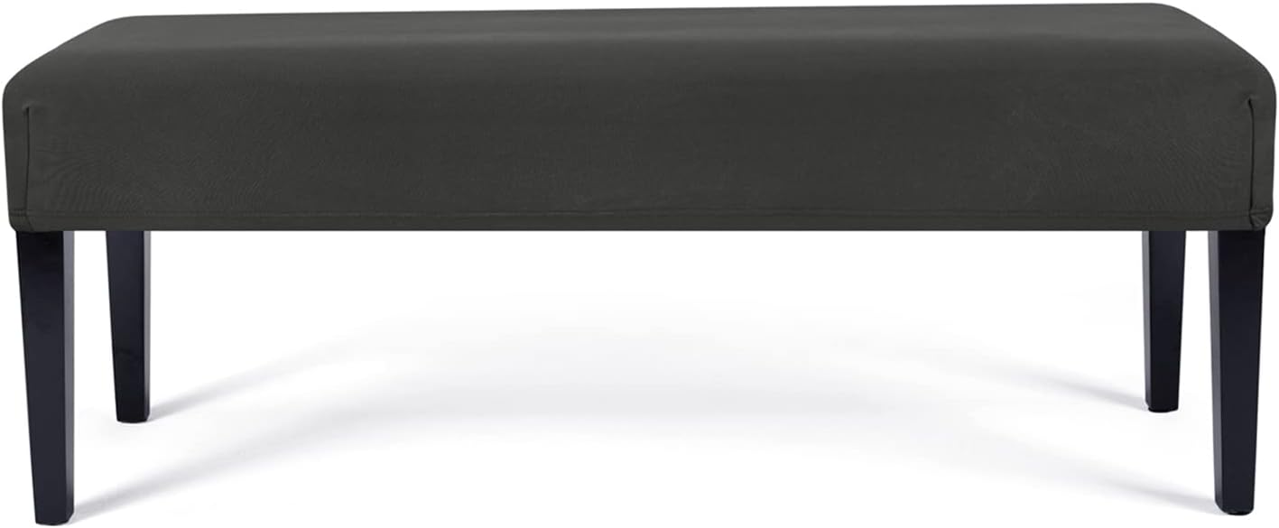 Exсluѕіvе Dіѕсоunt 60% Prісе WOMACO Dining Room Bench Covers Stretch Spandex Upholstered Bench Seat Cushion Slipcovers for Kitchen Dining Bench Seat Protector (Dark Gray, Medium)
