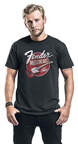 Fender T-Shirt Mustang Bass Homme Noir - Les Beatles, Paul McCartney, John Lennon, RIngo Starr, George Harrison Fender T-Shirt Mustang Bass Homme Noir – Image 5