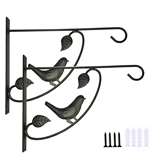 Luntus Wrought Iron Basket Bracket Hook Bracket Lantern,Flower Pot Plant Hanger Suitable for Outdoor Indoor Hanging Bird Feeder Wind Chime Plant Lantern