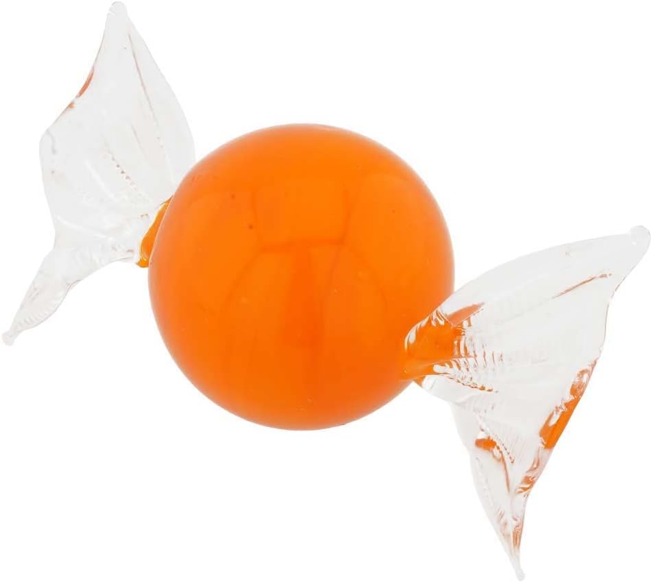 Glass Of Venice Murano Glass Round Candy - Orange