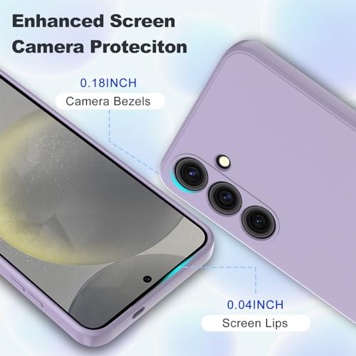 Image of Back Cover for Samsung Galaxy S24 5G | Full Camera Protection | Premium Liquid Silicon Case | Flexible Bumper Case for Samsung Galaxy S24 5G (Purple)