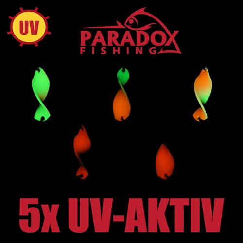 Foto von Paradox Fishing 5X Twister Spoons 2,5g I Spoon Forelle Forellen Spoon Set Forellenköder Set zum Forellen Angeln Forellenteig - Spoons Forelle