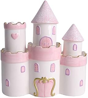 Vencer Ceramic Princess Castle Piggy Bank for Girl's and boy's, Pink,UK-VTM-01