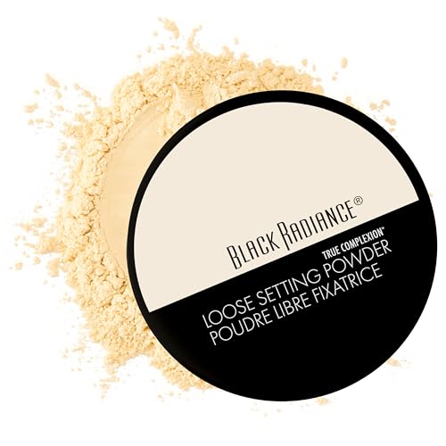 Black Radiance True Complexion Loose Setting Powder, Silky Blendable Formula, Minimizes Imperfections, Long-Lasting Makeup Set(Packaging May Vary) - Banana