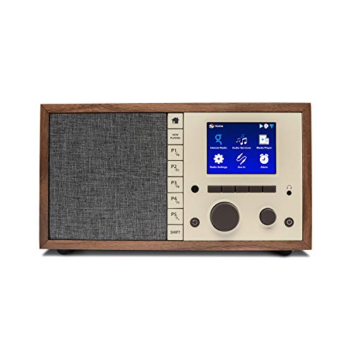 Grace Digital Mondo Elite Classic Smart Internet Radio Bluetooth Wi-Fi Qi-Wireless Fast Charger 7-Day Alarm – Microphone-Free (Walnut) - Thumbnail 6