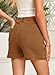 Sidefeel Skorts for Woman Jean Skirt High Waisted Stretchy Denim Skort Mini Skirts with Pockets Brown Size 12