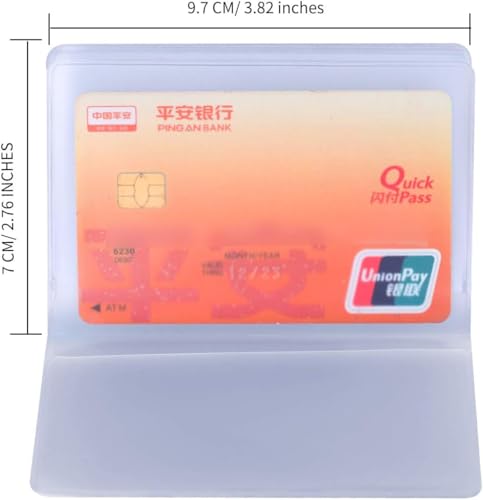 3Pcs Plastic Wallet Insert Credit Card Holder, PVC 10 20 30 Pages Multi Purpose for Family Travel Business, Transparent Wallet Insert Credit Card Wallet Picture Photo Holder3