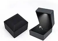 Caixa De Presente Colar Anel Com Pingente De LED de luxo, Caixa De Joias De Veludo Organizador Para Pedido De Casamento, Casamento, Aniversário, Dia Dos Namorados