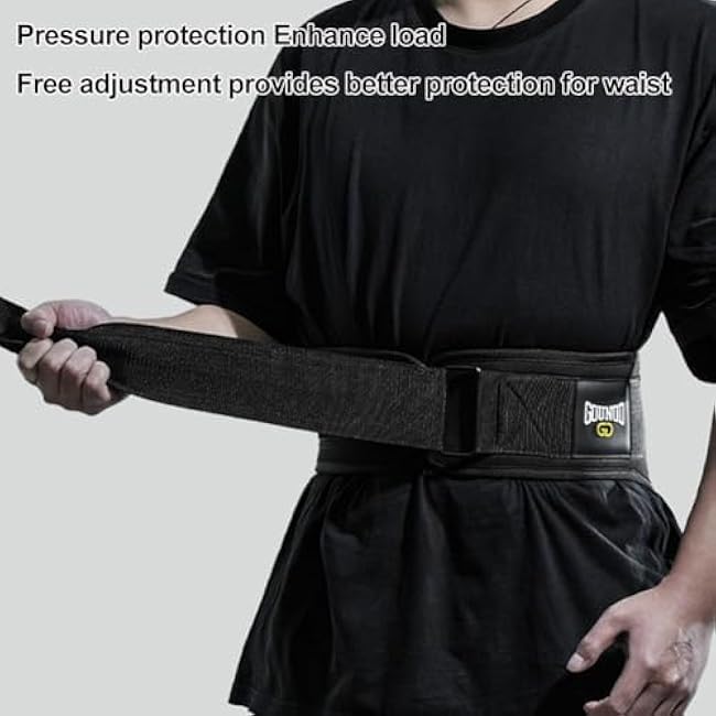 Gym Weight Lifting Belt - Pull Up Belt, Weightlifting Powerlifting Belt for Men Women, Bodybuilding Fitness Back Support for Cross Training, Squats, Lunges