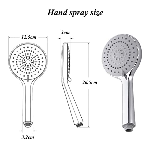 Pommeau de douche effet pluie à main universel 6 jets réglables