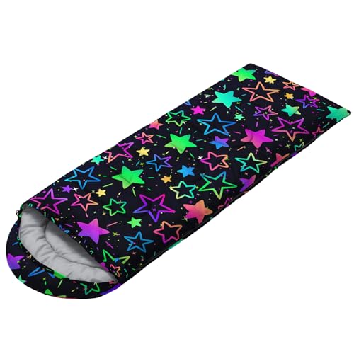 Image of QOOMO Axolotl Cute Camping Sleeping Bags,3 Season Warm & Cool Weather,Lightweight,Waterproof Sleeping Bags for Adults & Kids,Traveling,and Outdoors