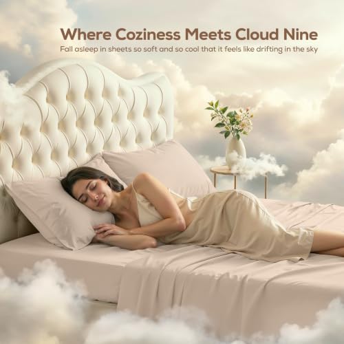 Image of Utopia Bedding Bed Sheet Set - 4 Piece Cal King Bedding - Soft Brushed Microfiber Fabric - Wrinkle, Shrinkage & Fade Resistant - Easy Care (Cal King, Beige)