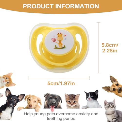 Katzen Schnuller | Katzen Und Hunde Beruhigungssauger,4 Stück Silikon Beissring Kaumaterial Mit Aufbewahrungsbox Für Schlafenszeit Reisen Autofahrten