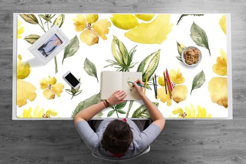 Desk mat 120x60 cm antidérapant : sous-main PVC imperméable et facile à nettoyer pour bureau