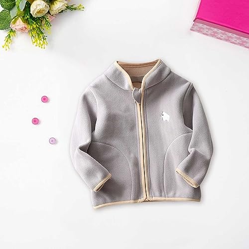 Kids Shaker Fleece High Neck Jacket Boys Girls Long Sleeve Thermal Fuzzy Zipper Jacket Outerwear Fall Winter2