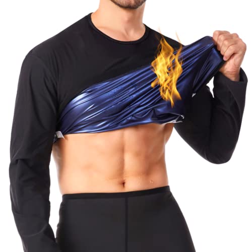 Sudation Chemise Top Manche Longues Amincissante Ventre Plat Maigrir Sauna Suit Shapewear D'entraînement Formateur Exercice Fitness Yoga Sport T-Shirt...